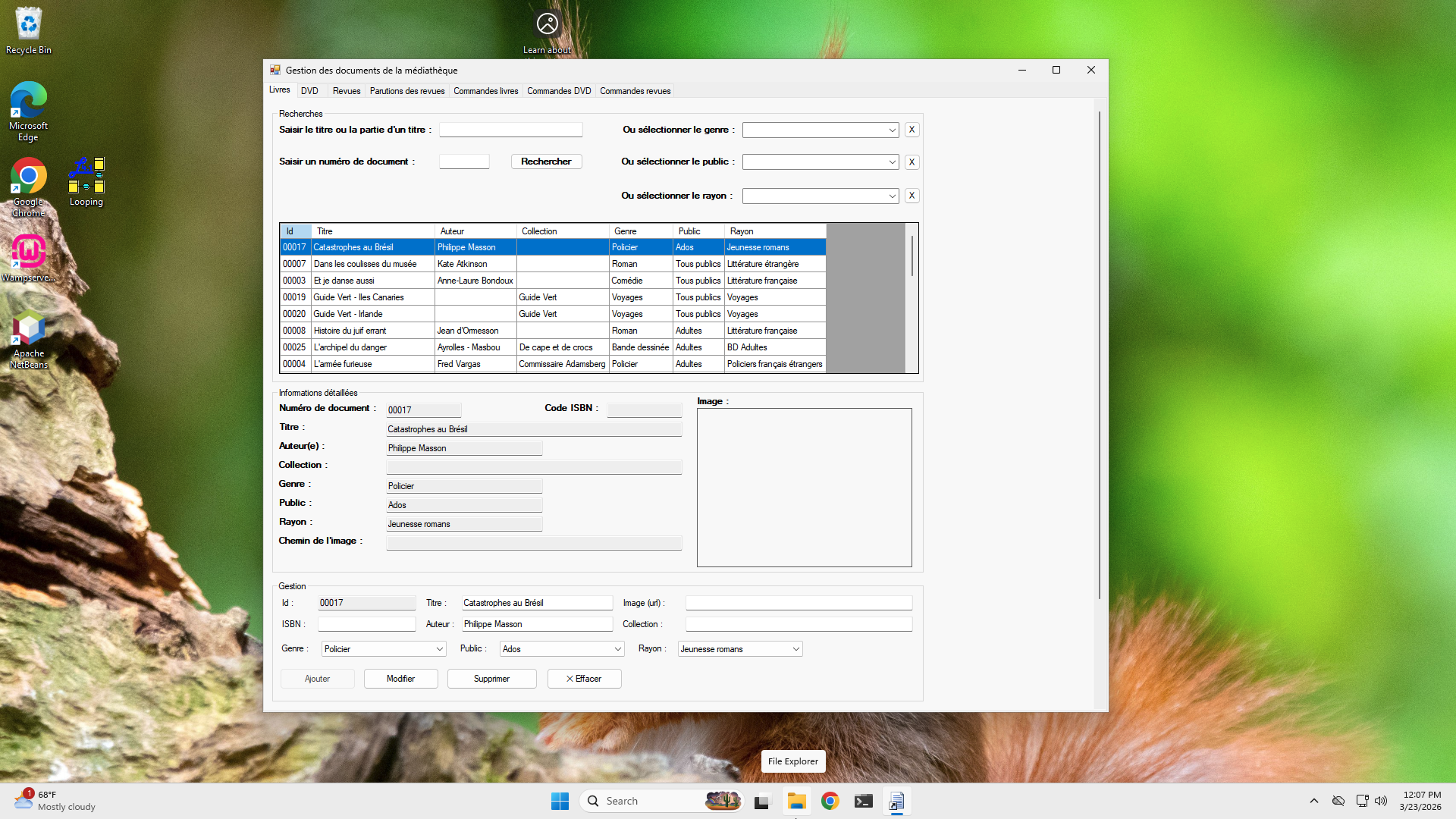 MediaTekDocuments - Application C# Windows Forms